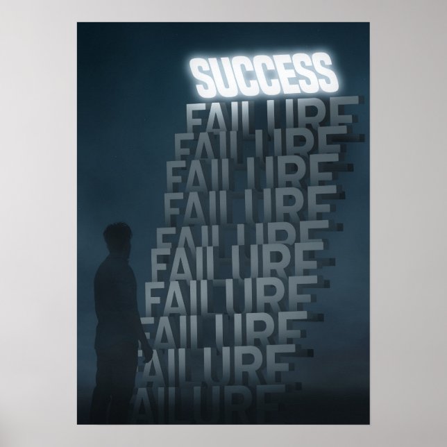 Erfolgsausfälle - Motivierend Stress Poster (Vorne)