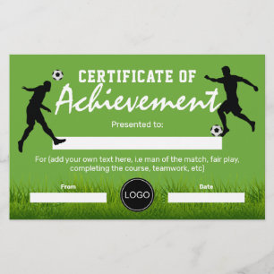Erfolgsbescheinigung   Fußball-Preis