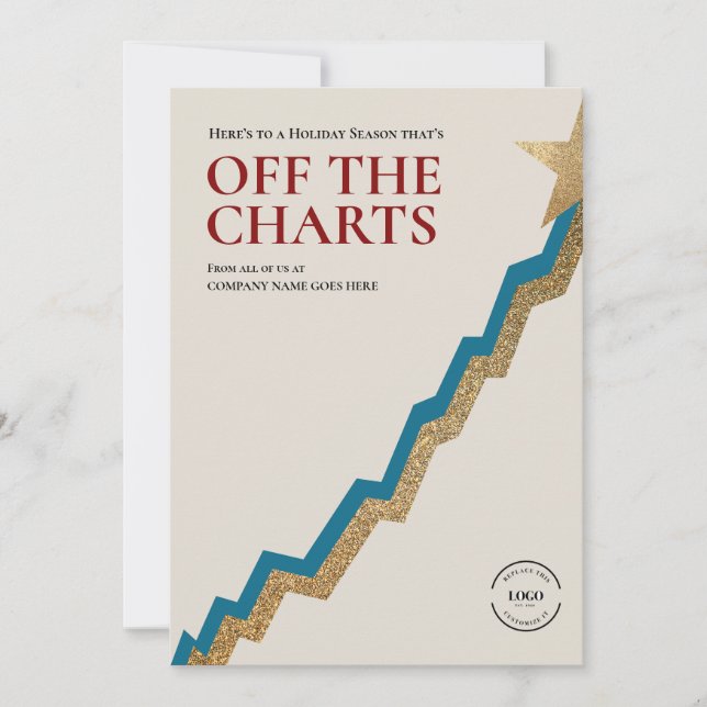 Erfolgsdiagramm der Unternehmenskarten Feiertagskarte (Vorderseite)