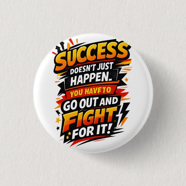 Erfolgsfighter-Zitat Button (Vorderseite)