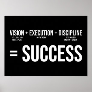 Erfolgsformel - Gym, Hustle, Unternehmer Poster