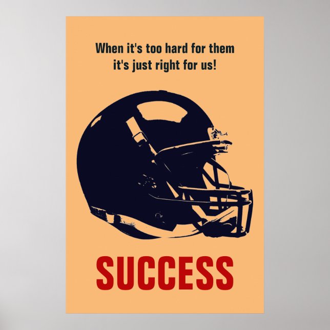 Erfolgsfußball Motivierend Inspiration PopArt Poster (Vorne)