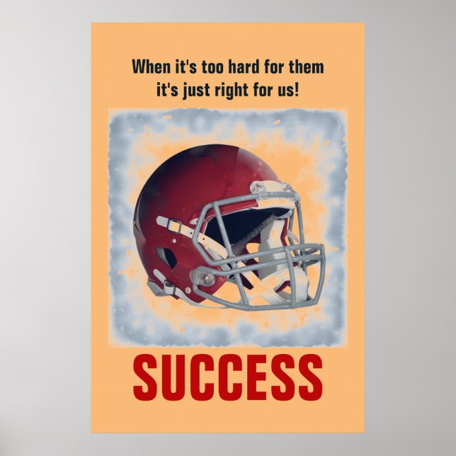 Erfolgsfußball Motivierend Inspiration PopArt Poster (Vorne)
