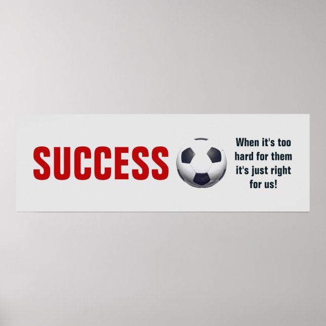 Erfolgsfußball Motivierend Inspiration Poster (Vorne)
