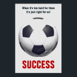 Erfolgsfußball Motivierend Inspiration Poster<br><div class="desc">Motivierend Anführungszeichen und Drucke</div>