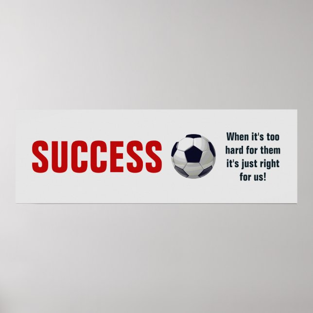Erfolgsfußball Motivierend Inspiration Poster (Vorne)