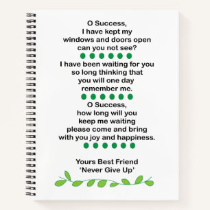 Erfolgsgedichte Inspirierend Motivierend Notizbuch