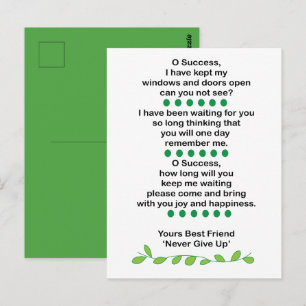 Erfolgsgedichte Inspirierend Motivierend Postkarte