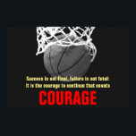 Erfolgskurs Basketball Inspiration Poster<br><div class="desc">Der Erfolg ist nicht endgültig - Motivierend Zitate von Kunstplakaten und Drucken</div>