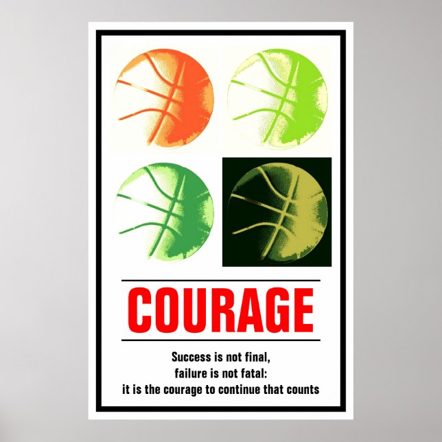 Erfolgskurs Basketball Motivierend Poster (Vorne)