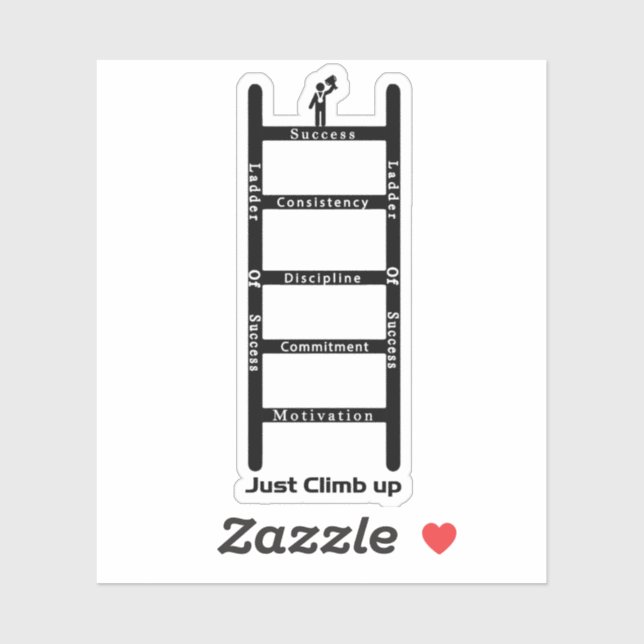 Erfolgsleiter Aufkleber (Blatt)