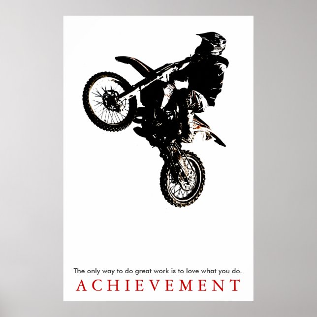 Erfolgsquote für Motorräder Motivierend Poster (Vorne)