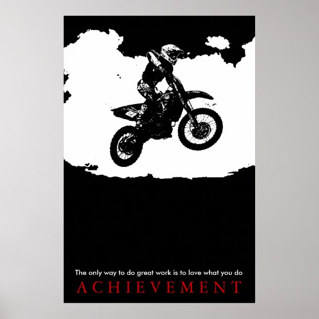 Erfolgsquote für Motorräder Motivierend Poster (Vorne)