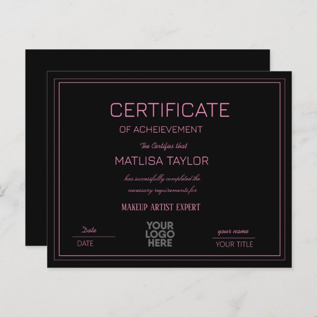 Erfolgszeugnis (Vorne/Hinten)