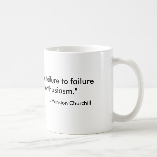 Erfolgszitat Churchill Kaffee-Tasse Kaffeetasse (Rechts)