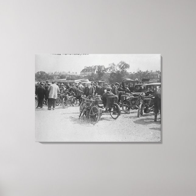 Erforderliche Krafträder, Paris-Foto Leinwanddruck (Vorderseite)
