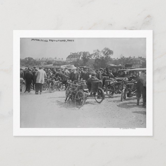 Erforderliche Krafträder, Paris-Foto Postkarte (Vorderseite)