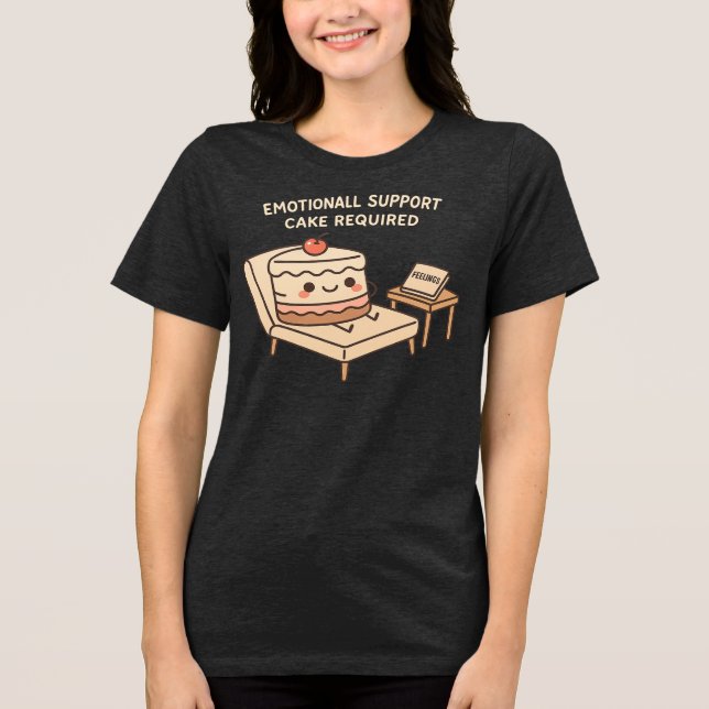 Erforderlicher Support-Cake Tri-Blend Shirt (Vorderseite)