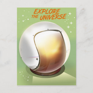 Erforsche das Universum Postkarte