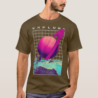 Erforschen Saturn Retro Astronaut - Astral-Kosmisc T-Shirt