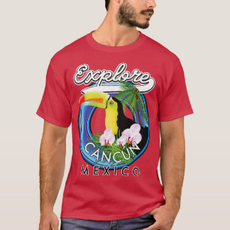 Erforschen Sie Cancn Mexico Reisepatch T-Shirt