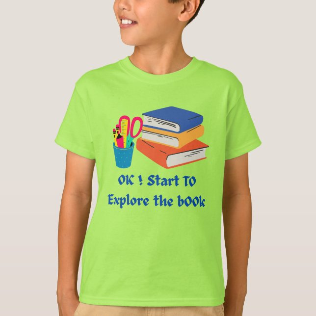 Erforschen Sie das Buch - Zurück zum Schullesen T-Shirt (Vorderseite)