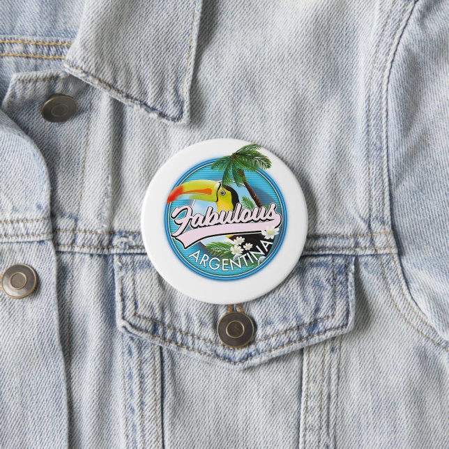 erforschen Sie das fabelhafte Argentinienlogo Button (Beispiel)