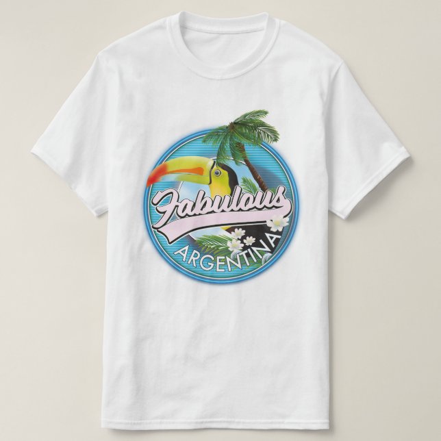 erforschen Sie das fabelhafte Argentinienlogo T-Shirt (Design vorne)