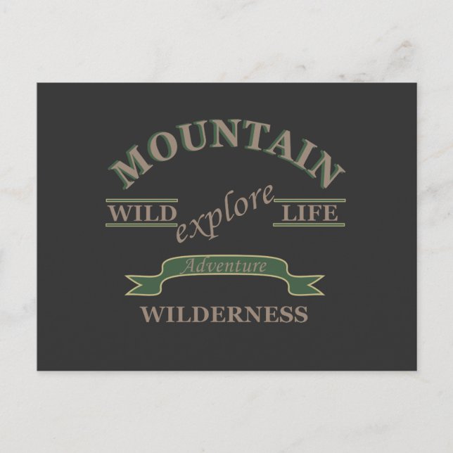 Erforschen Sie die Wildnis Postkarte (Vorderseite)