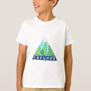 Erforschen Sie Natur-draußen Wildnis-Berge T-Shirt