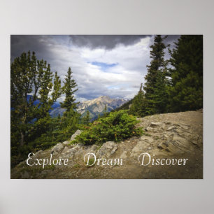 Erforschen Sie Traum entdecken das landschaftliche Poster