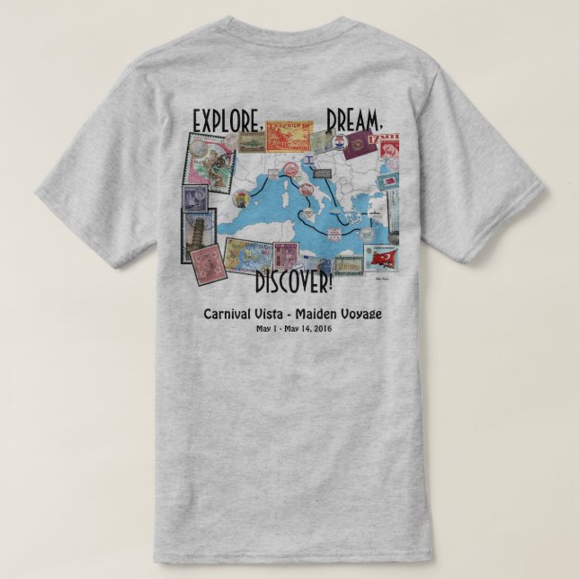 Erforschen Sie, träumen Sie, entdecken Sie - T-Shirt (Design Rückseite)