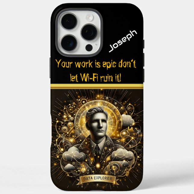 Erforschung von Datenlandschaften mit einem vision iPhone 16 Pro Max Hülle (Rückseite)