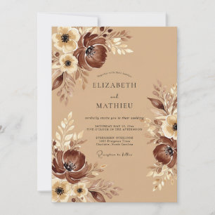 Erfreulich herbstliche Hochzeit Einladung