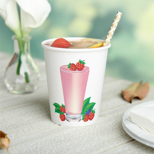 Erfrischend Berry Smoothie Pink Drink Pappbecher (Von Creator hochgeladen)