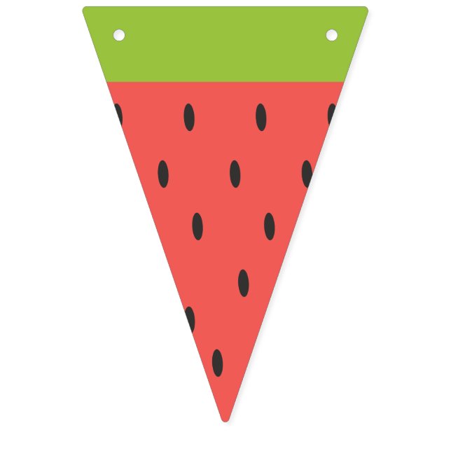Erfrischend Sommer Wassermelone. Wimpelkette (Erste Fahne)
