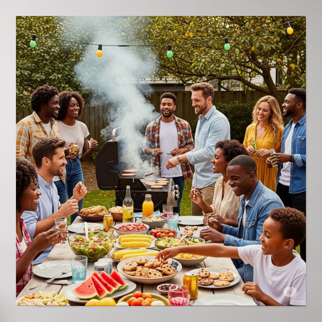 Erfrischende Cookout-Getränke Poster (Vorne)