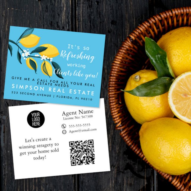 Erfrischende Pop-by-Karte für den Lemon-Realtor Postkarte (Von Creator hochgeladen)