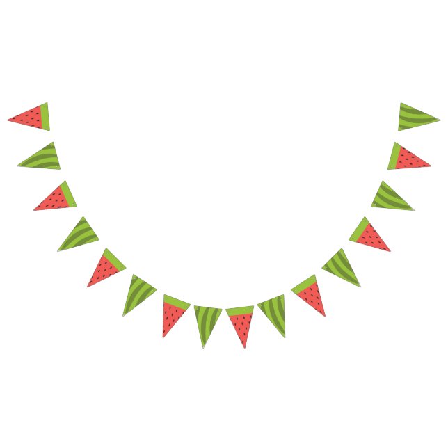 Erfrischende Sommermelone. Wimpelkette (Alle)