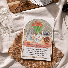 Erfrischender Teekorb Inspirationsquelle Postkarte