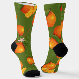 Erfrischendes Orangenmuster Socken