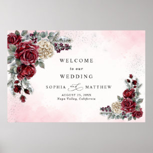 Erfrohrene Rosen Winterhochzeit Poster