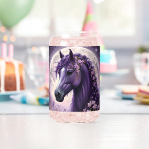 "Erfüllte Träume: Das lila Blumen-Fantasy-Pferd" Dosenglas