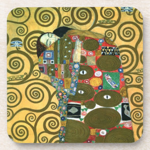 Erfüllung aka Der Kuss von Gustav Klimt Getränkeuntersetzer