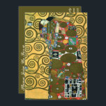 Erfüllung alias The Embrace von Gustav Klimt Einladung<br><div class="desc">Erfüllung (The Embrace) (1909) von Gustav Klimt. Eine Vintage Viktorianische Ära Symbolische Kunst Liebe und Romantik Porträtmalerei mit einem jungen Paar Umarmung. Die Stoclet Frieze ist eine Serie von drei Mosaiken, die für den Speisesaal des Palais Stoclet in Brussells in Auftrag gegeben werden. Über den Künstler: Gustav Klimt (1862-1918) war...</div>