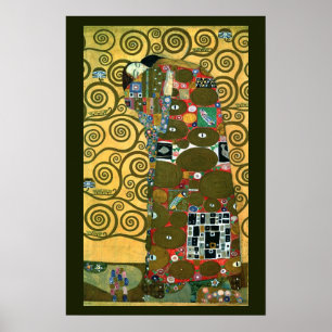 Erfüllung alias The Embrace von Gustav Klimt Poster