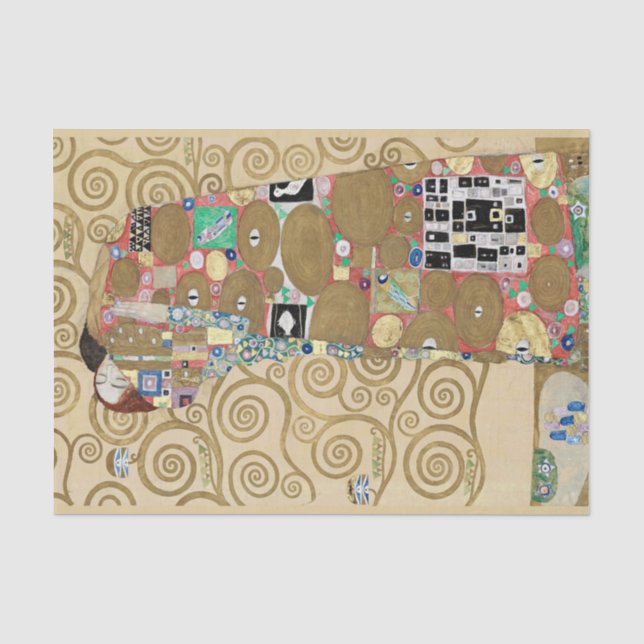 Erfüllung, Gustav Klimt Seidenpapier (Vorderseite)