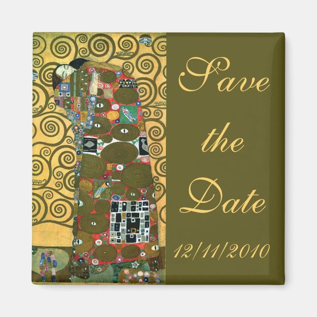 Erfüllung (The Embrace) von Gustav Klimt Wedding Magnet (Vorne)