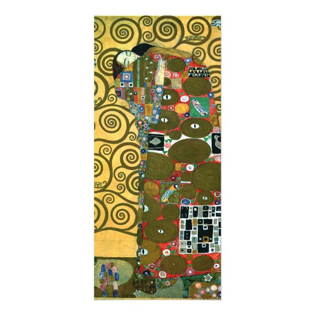 Erfüllung (The Embrace) von Gustav Klimt Werbekarte (Vorne)