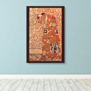 Erfüllung von Gustav Klimt, Vintage Art Nouveau Leinwanddruck
